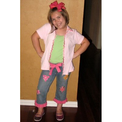 Joanns Funky Flower Applique Girls Jeans