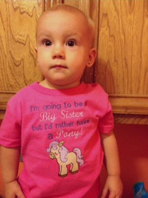 Jennifers Pretty Ponies Baby Announcement Shirt