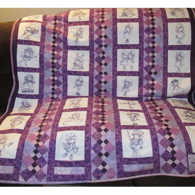 Jocelyn Wryn Redwork Quilt