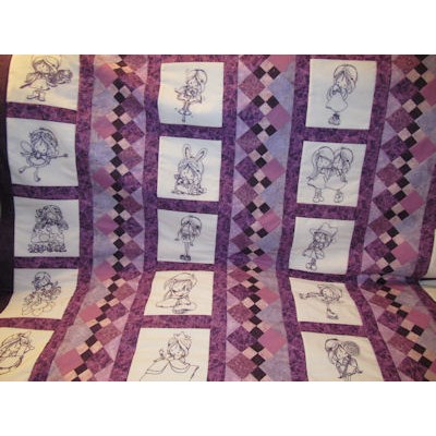 Jocelyn Wryn Redwork Quilt