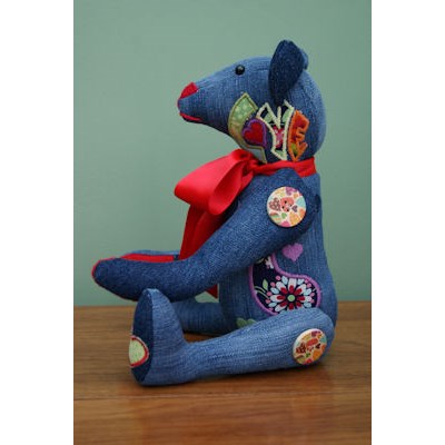Kathryn Flower Power Applique Bear