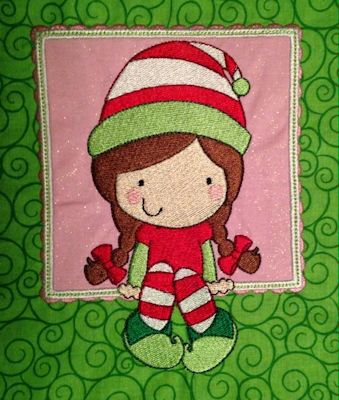 Karen Box Christmas Applique Stocking