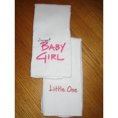 Lauries Baby Sentiments Burp Cloths