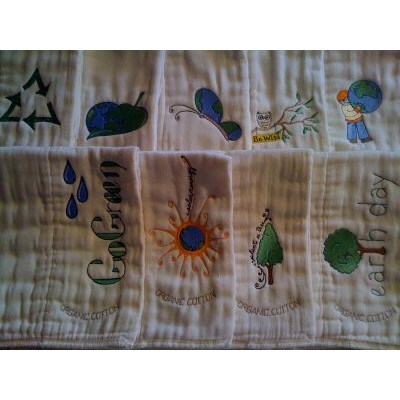 Barbaras Earth Day Burp Cloths